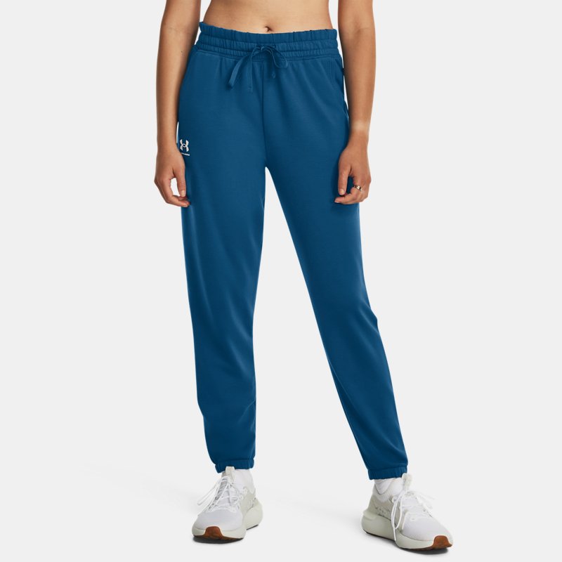 Pantalon de jogging Under Armour Rival Terry pour femme Varsity Bleu / Blanc M